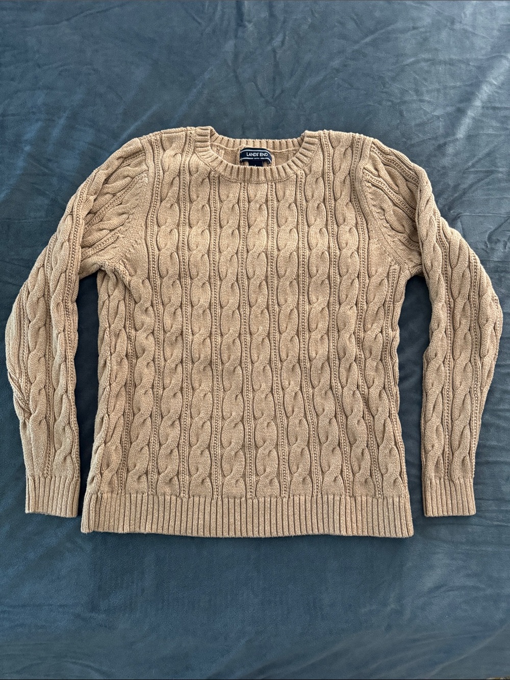 LL Bean Women's The Original Double L Sweater, Cable Crewneck